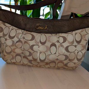 Coach Ashley 3 Color Metallic Signature Croosbody Bag F20264